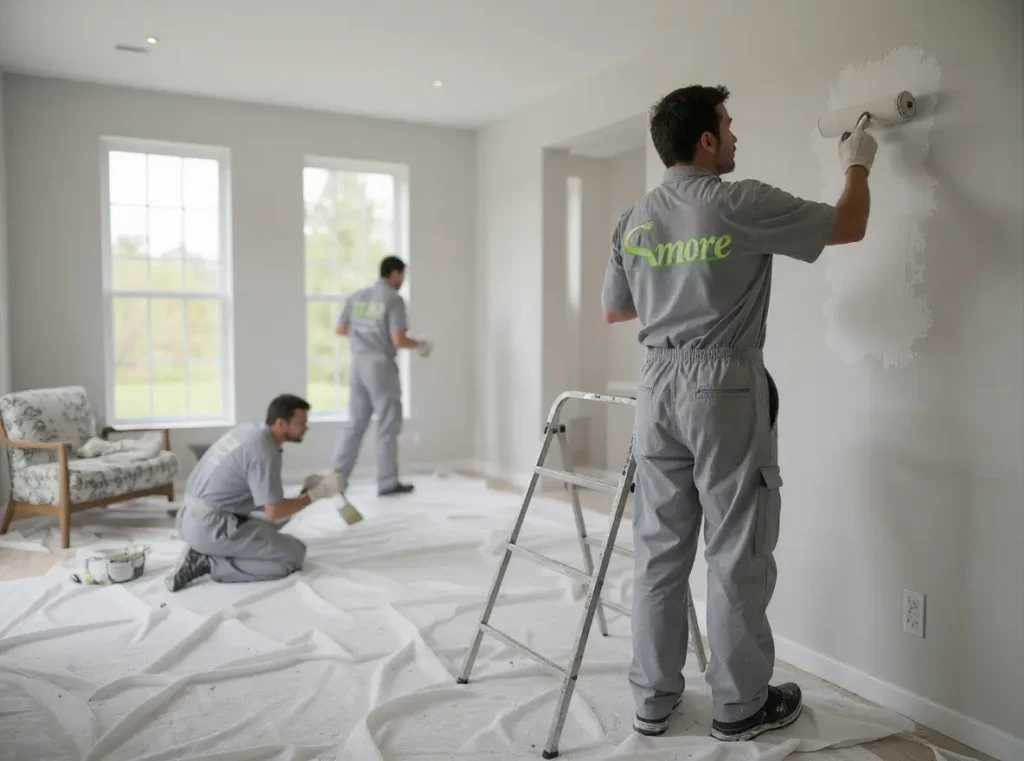Interior house painting service for living rooms and walls.