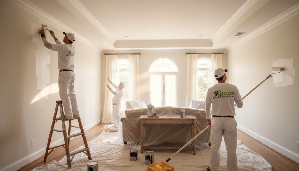 Amore Quality Painters, Two painters painting a room