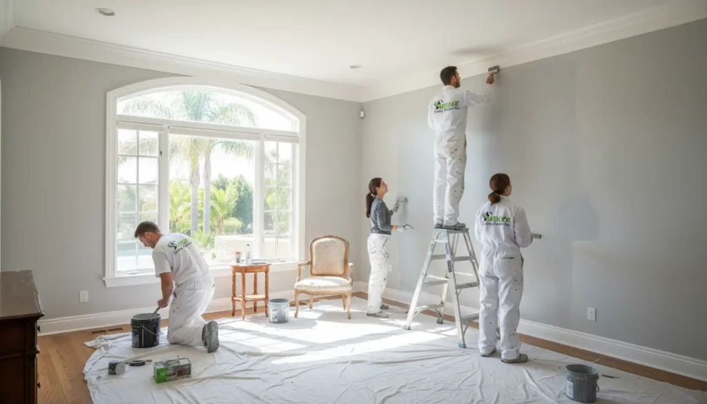 Amore Quality Painters working on the interior painting