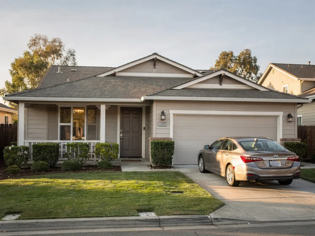 Well-maintained Pleasanton home exterior representing typical house painting costs in Pleasanton, California